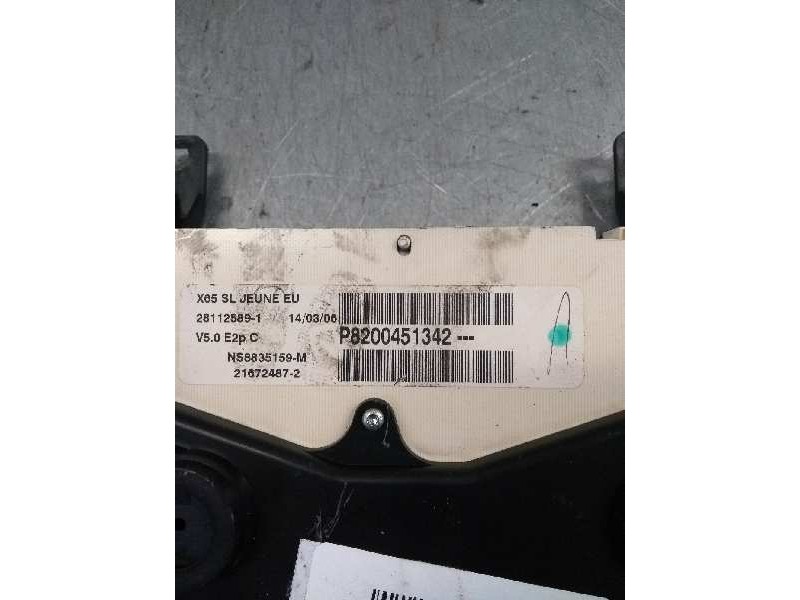 Recambio de cuadro instrumentos para renault clio ii fase ii (b/cb0) authentique referencia OEM IAM P8200451342 216724872 281125