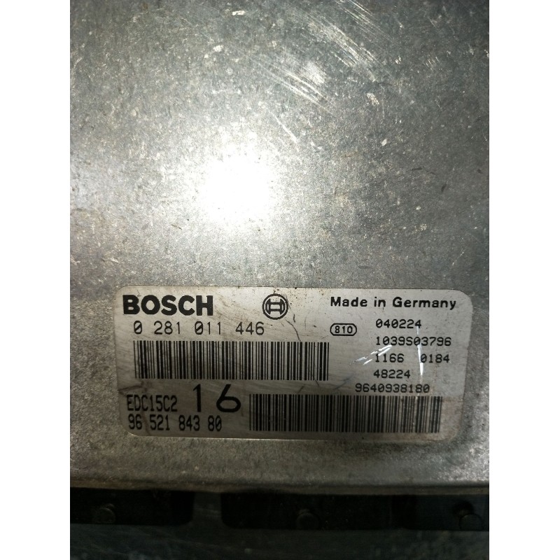 Recambio de centralita motor uce para peugeot 406 coupé (8c) 2.2 hdi referencia OEM IAM 0281011446 9652184380 EDC15C2 2000