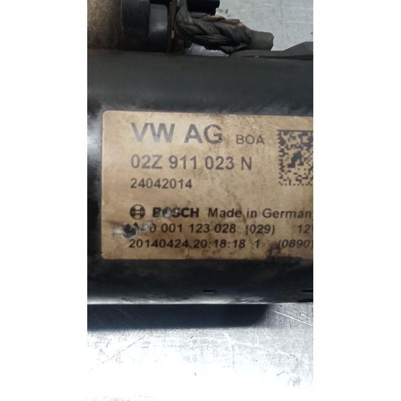 Recambio de motor arranque para skoda rapid (nh3, nk3, nk6) 1.6 tdi referencia OEM IAM 0001123028 02Z911023N 12