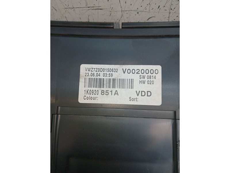 Recambio de cuadro instrumentos para volkswagen golf v berlina (1k1) referencia OEM IAM 110080246034 1K0920851A 2003