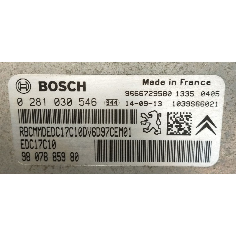 Recambio de centralita motor uce para citroën berlingo furgoneta/monovolumen (b9) 1.6 hdi / bluehdi 75 referencia OEM IAM 028103