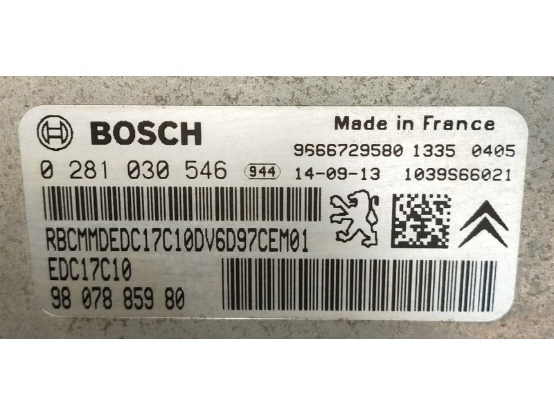 Recambio de centralita motor uce para citroën berlingo furgoneta/monovolumen (b9) 1.6 hdi / bluehdi 75 referencia OEM IAM 028103