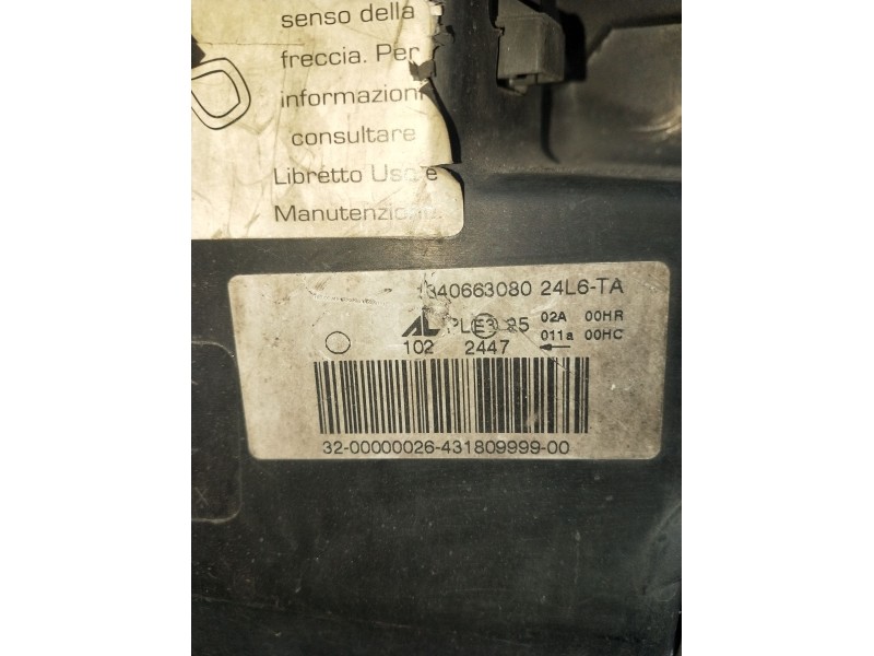 Recambio de faro derecho para citroën jumper iii caja/chasis 2.2 hdi 120 referencia OEM IAM 340663080  2006