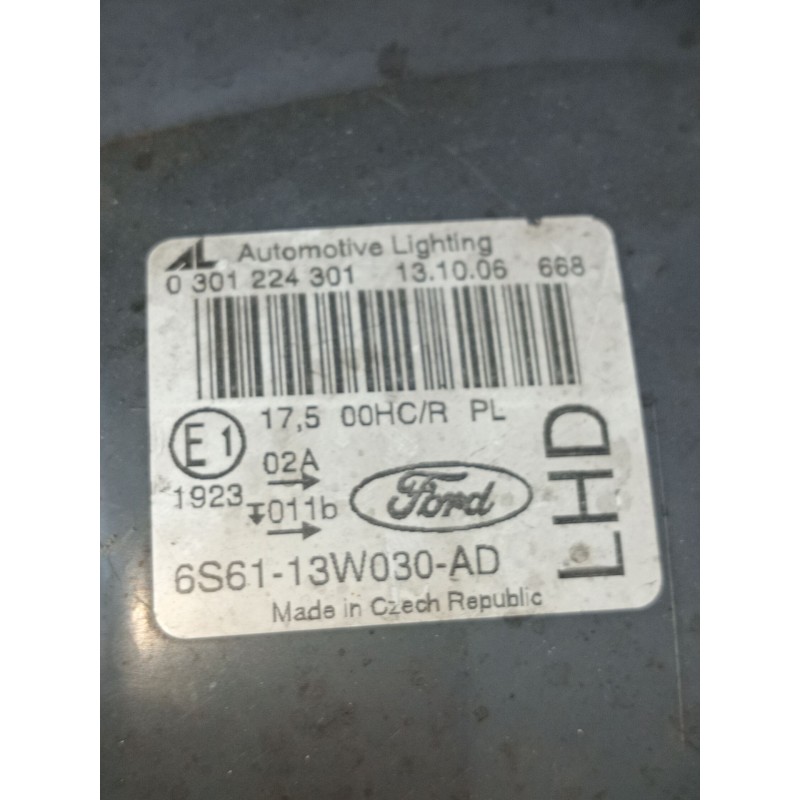 Recambio de faro izquierdo para ford fiesta v (jh_, jd_) 1.4 tdci referencia OEM IAM 0301224301 6S6113W030AD 