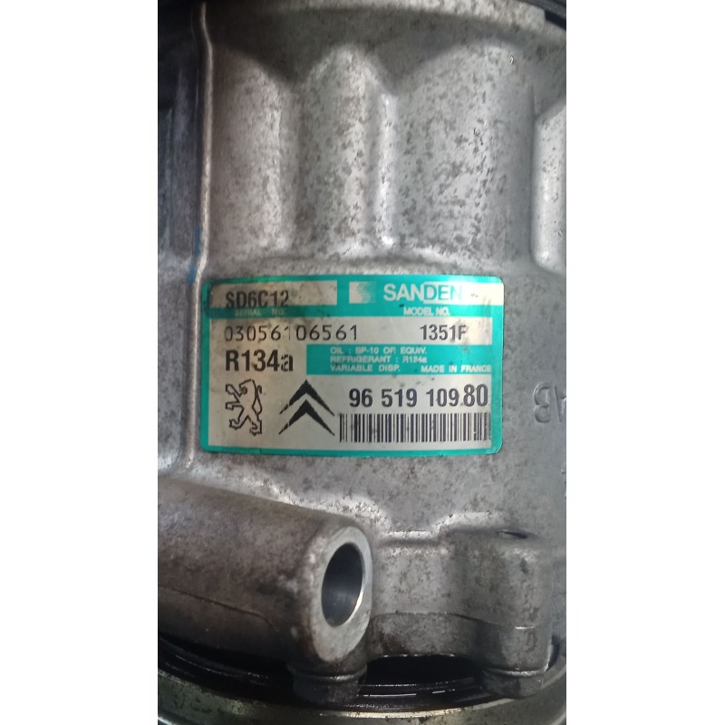 Recambio de compresor aire acondicionado para citroën c4 coupé (la_) 1.6 16v referencia OEM IAM 9651910980 SD6C121351F 05