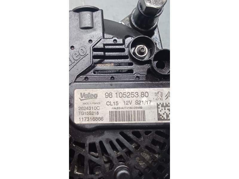 Recambio de alternador para peugeot 208 i (ca_, cc_) 1.6 hdi / bluehdi 75 referencia OEM IAM 9810525380 2624310C 117316866 12