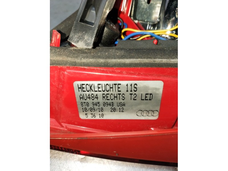 Recambio de piloto trasero derecho interior para audi a5 coupe (8t) 2.0 tfsi (155kw) referencia OEM IAM 8T0945094B LED 2007