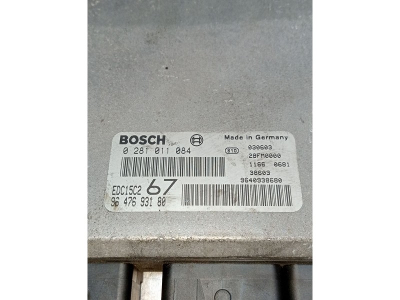 Recambio de centralita motor uce para citroën xsara picasso (n68) 2.0 hdi referencia OEM IAM 0281011084 9647693180 964093868 28F