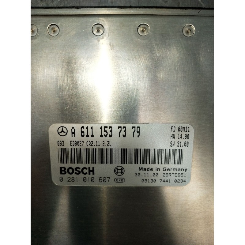 Recambio de centralita motor uce para mercedes-benz clase c (w203) c 220 cdi (203.006) referencia OEM IAM 0281010607 A6111537379