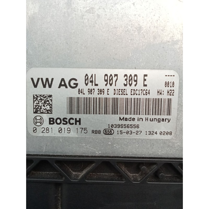 Recambio de centralita motor uce para audi a3 sportback (8va) ambiente referencia OEM IAM 0281019175 04L907309E EDC17C64 2012
