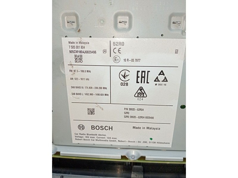 Recambio de pantalla multifuncion para suzuki ignis (/mf) gle referencia OEM IAM 7505001804 905CM1804J6829496 2018