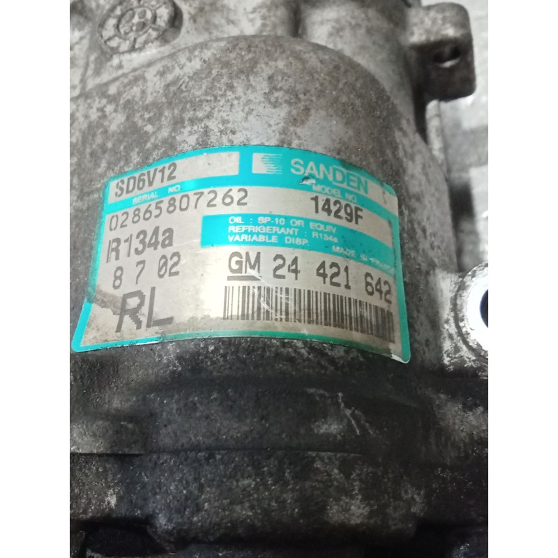 Recambio de compresor aire acondicionado para opel corsa c (x01) 1.7 dti (f08, f68) referencia OEM IAM 24421642 02865807262 03