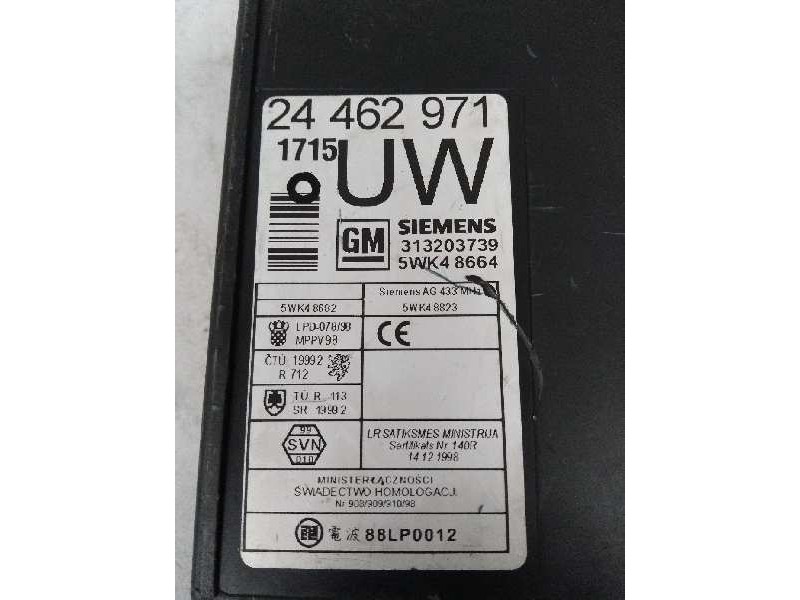 Recambio de modulo confort para opel corsa c 1.2 16v cat (z 12 xe / lw4) referencia OEM IAM 5WK48664 313203739 24462971 UW