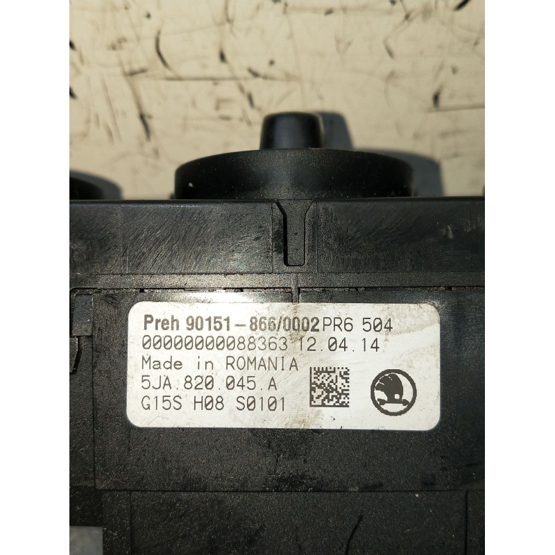 Recambio de mando calefaccion / aire acondicionado para skoda rapid (nh3, nk3, nk6) 1.6 tdi referencia OEM IAM G15SH08S0101 5JA8