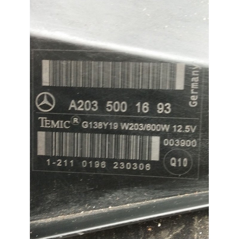 Recambio de electroventilador para mercedes-benz clase c (w203) berlina 220 cdi (la) (203.008) referencia OEM IAM A2035001693 A2