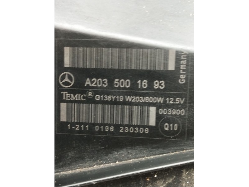 Recambio de electroventilador para mercedes-benz clase c (w203) berlina 220 cdi (la) (203.008) referencia OEM IAM A2035001693 A2