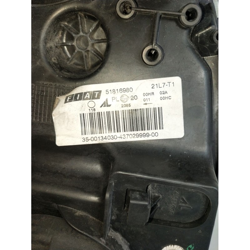 Recambio de faro derecho para fiat croma (194_) 1.9 d multijet (194axc1b, 194axc12) referencia OEM IAM 51816980  2005