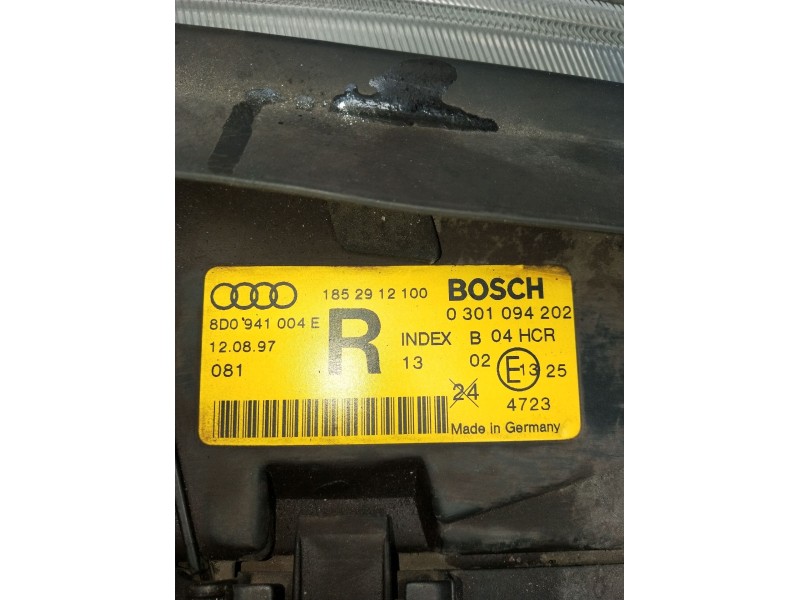 Recambio de faro derecho para audi a4 b5 (8d2) 1.9 tdi quattro referencia OEM IAM 0301094202 8D0941004E 