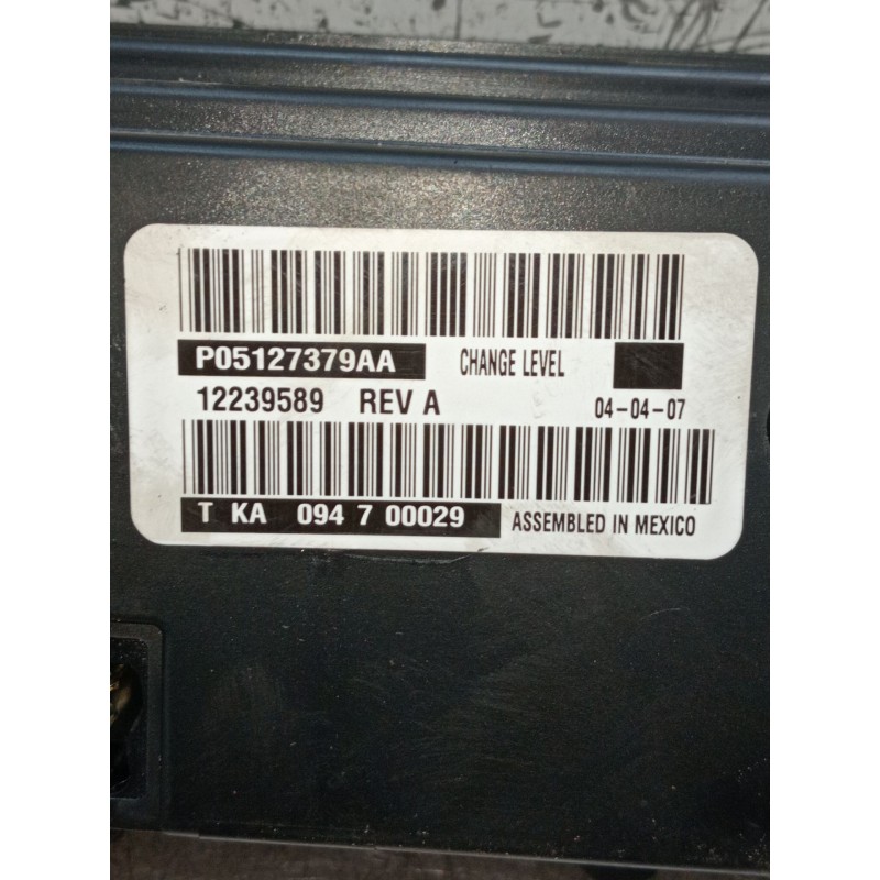 Recambio de mando calefaccion / aire acondicionado para chrysler voyager iv (rg, rs) 2.5 crd referencia OEM IAM O05127379AA 1223