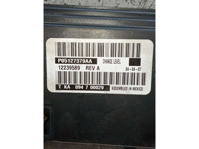 Recambio de mando calefaccion / aire acondicionado para chrysler voyager iv (rg, rs) 2.5 crd referencia OEM IAM O05127379AA 1223