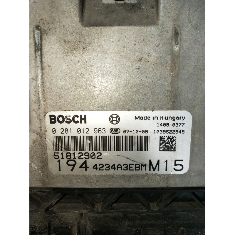 Recambio de centralita motor uce para fiat croma (194_) 1.9 d multijet (194axc1b, 194axc12) referencia OEM IAM 0281012963 518129