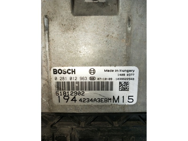Recambio de centralita motor uce para fiat croma (194_) 1.9 d multijet (194axc1b, 194axc12) referencia OEM IAM 0281012963 518129