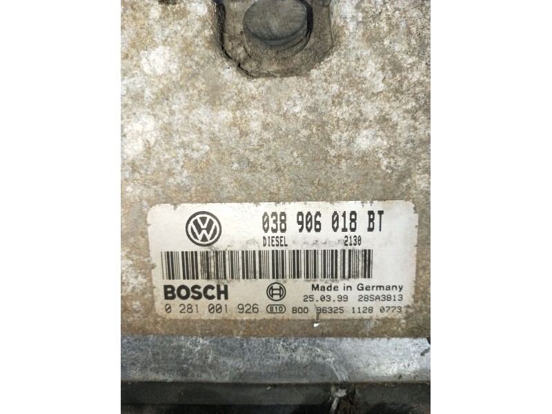 Recambio de centralita motor uce para seat toledo i (1l2) 1.9 tdi referencia OEM IAM 0281001926 038906018BT 28SA3813 1999