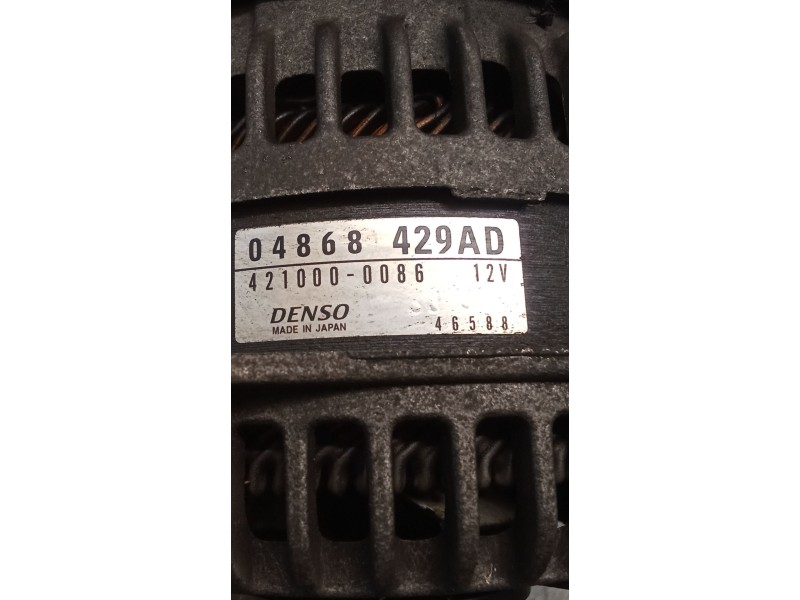 Recambio de alternador para chrysler voyager iv (rg, rs) 2.5 crd referencia OEM IAM 4210000086 04868429AD 04
