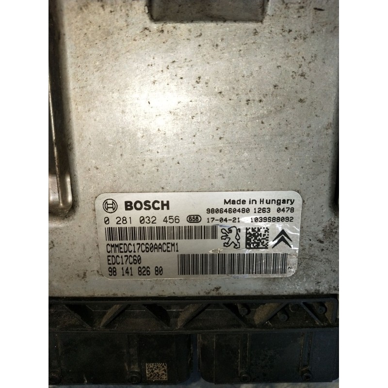 Recambio de centralita motor uce para peugeot 208 i (ca_, cc_) 1.6 hdi / bluehdi 75 referencia OEM IAM 0281032456 9814182680 EDC