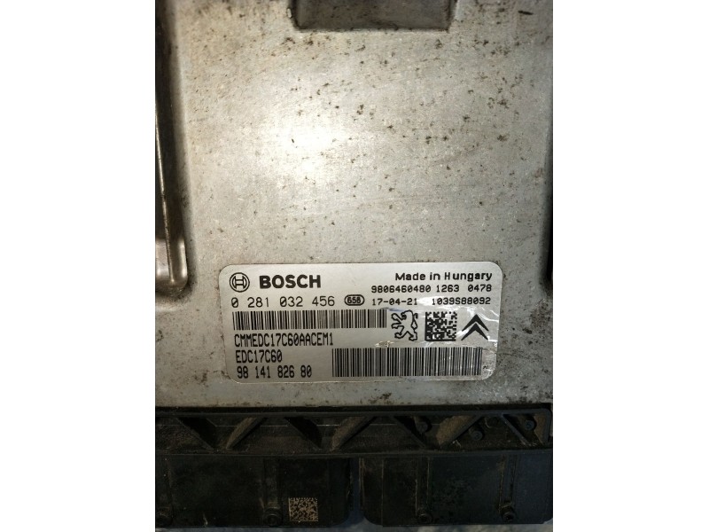 Recambio de centralita motor uce para peugeot 208 i (ca_, cc_) 1.6 hdi / bluehdi 75 referencia OEM IAM 0281032456 9814182680 EDC