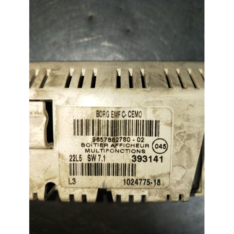 Recambio de pantalla multifuncion para peugeot 407 (6d_) 1.6 hdi 110 (6d9hzc, 6d9hyc) referencia OEM IAM 9657882780 393141 2004