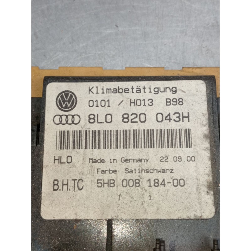 Recambio de mando calefaccion / aire acondicionado para audi a3 (8l1) 1.9 tdi referencia OEM IAM 8L0820043H 5HB00818400 2000