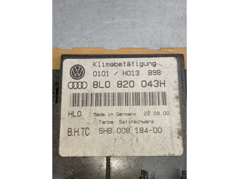 Recambio de mando calefaccion / aire acondicionado para audi a3 (8l1) 1.9 tdi referencia OEM IAM 8L0820043H 5HB00818400 2000