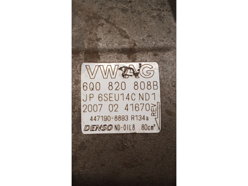 Recambio de compresor aire acondicionado para seat ibiza iii (6l1) 1.4 16v referencia OEM IAM 6Q0820808B 4471908893 02