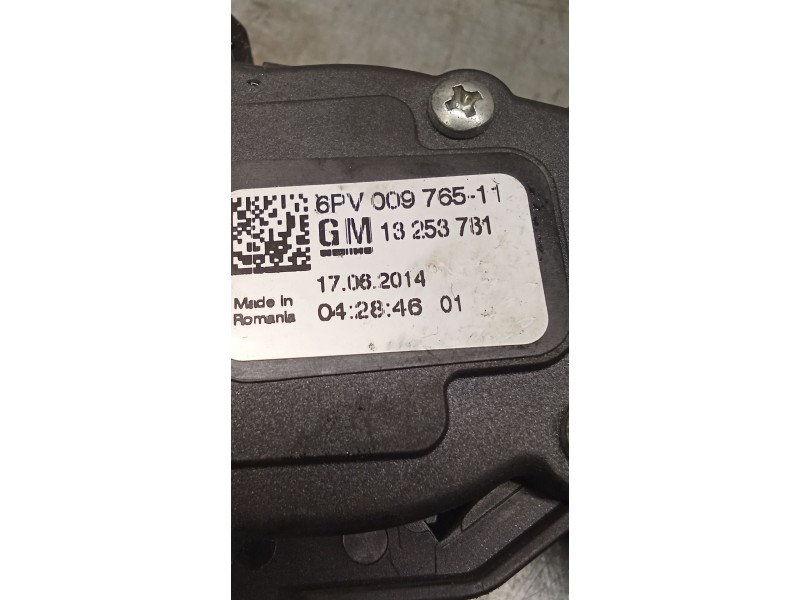 Recambio de potenciometro pedal para opel zafira tourer c (p12) 1.6 cdti (75) referencia OEM IAM 13253781 6PV00976511 12