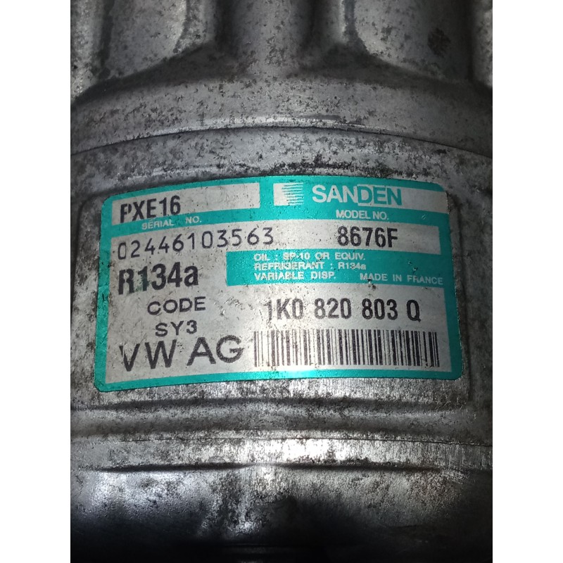 Recambio de compresor aire acondicionado para seat altea (5p1) 2.0 tdi 16v referencia OEM IAM 1K0820803Q 8676F 03