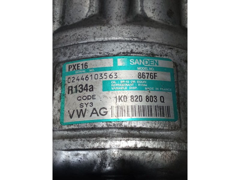 Recambio de compresor aire acondicionado para seat altea (5p1) 2.0 tdi 16v referencia OEM IAM 1K0820803Q 8676F 03