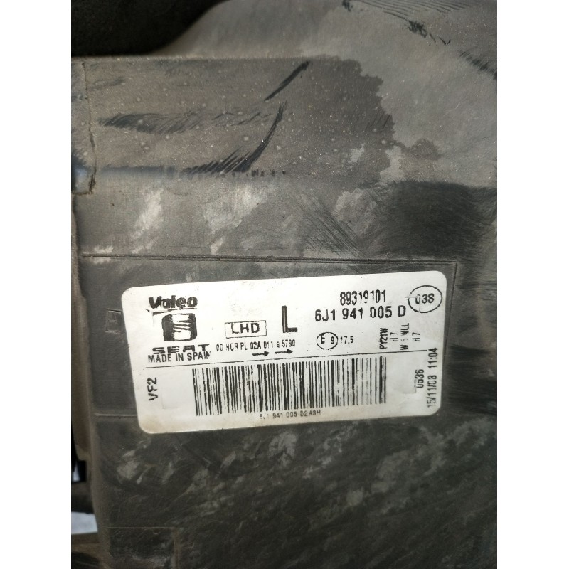 Recambio de faro izquierdo para seat ibiza iv (6j5, 6p1) 1.9 tdi referencia OEM IAM 6J1941005D 89319101 2008