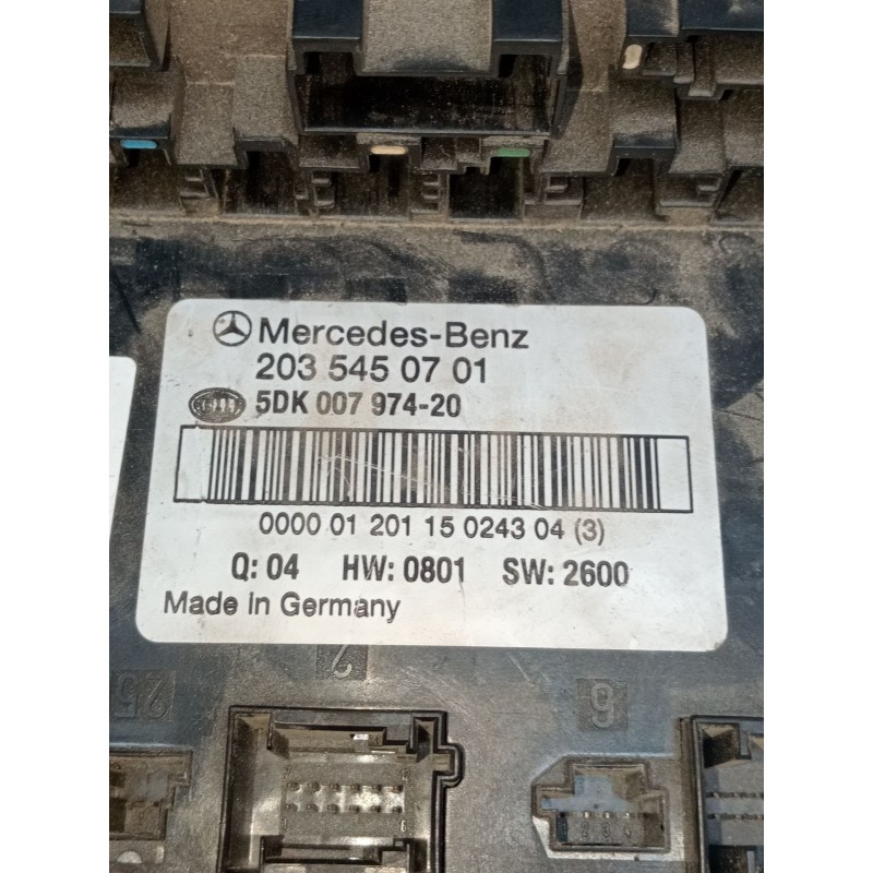 Recambio de caja reles / fusibles para mercedes-benz clase c (w203) familiar c 200 t cdi (203.204) referencia OEM IAM 2035450701