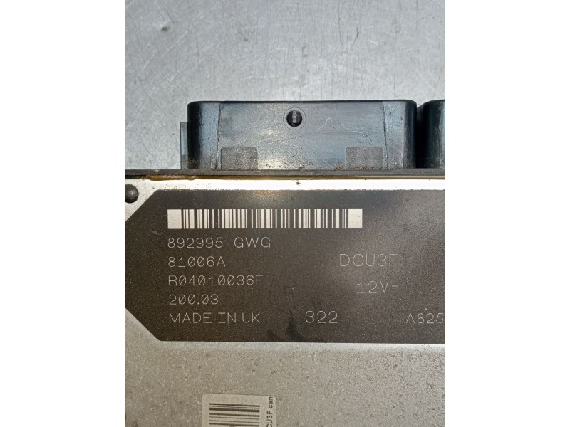 Recambio de centralita motor uce para fiat doblo furgoneta/monovolumen (223_) 1.9 d (223zxb1a) referencia OEM IAM R04010036F 892