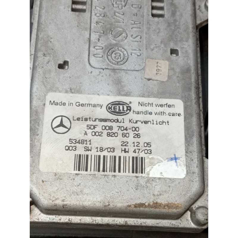 Recambio de faro izquierdo para mercedes-benz clk (c209) clk 320 cdi (209.320) referencia OEM IAM A0028206026 XENON 5DF00870400 