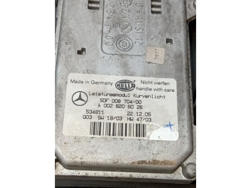 Recambio de faro izquierdo para mercedes-benz clk (c209) clk 320 cdi (209.320) referencia OEM IAM A0028206026 XENON 5DF00870400 