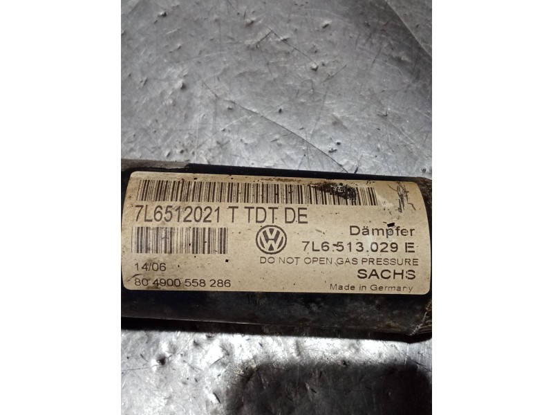 Recambio de amortiguador trasero izquierdo para volkswagen touareg (7la, 7l6, 7l7) 3.0 v6 tdi referencia OEM IAM 7L6512021T 7L65