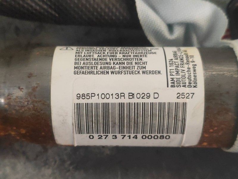 Recambio de airbag cortina delantero izquierdo para renault scenic iii authentique referencia OEM IAM 985P10013R  