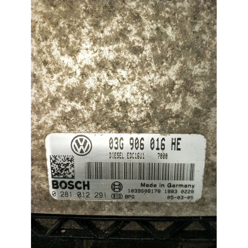 Recambio de centralita motor uce para seat altea (5p1) 2.0 tdi 16v referencia OEM IAM 0281012291 03G906016HE EDC16U1 2004