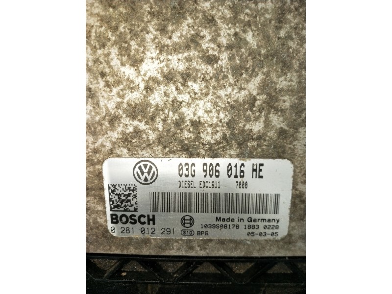 Recambio de centralita motor uce para seat altea (5p1) 2.0 tdi 16v referencia OEM IAM 0281012291 03G906016HE EDC16U1 2004