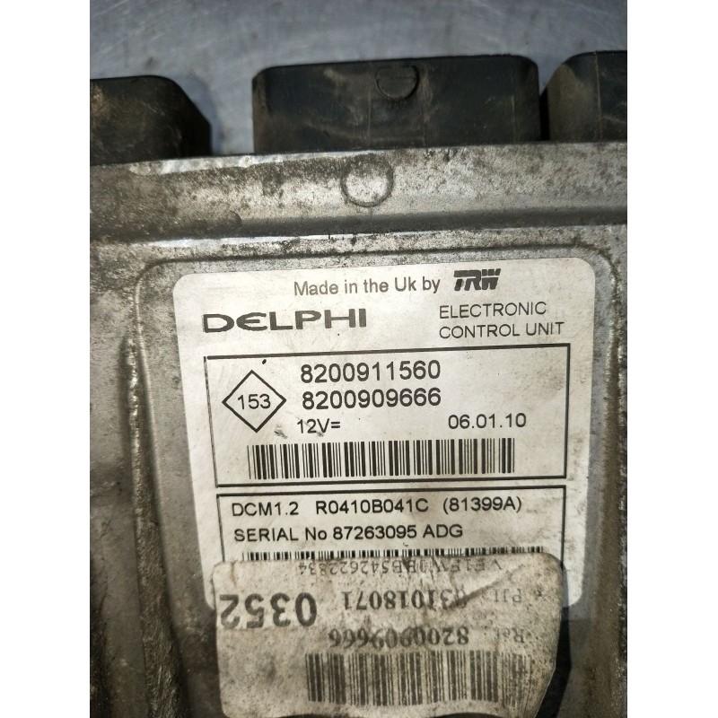 Recambio de centralita motor uce para renault kangoo / grand kangoo ii (kw0/1_) 1.5 dci 85 (kw0k, kw0l, kw0b) referencia OEM IAM
