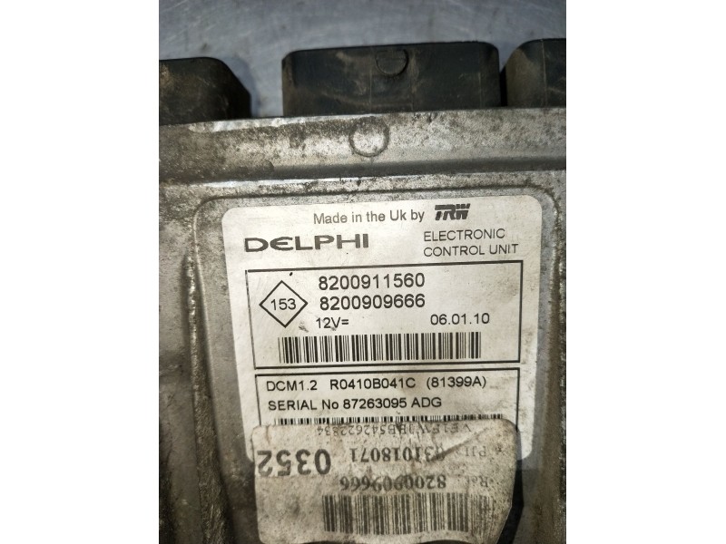 Recambio de centralita motor uce para renault kangoo / grand kangoo ii (kw0/1_) 1.5 dci 85 (kw0k, kw0l, kw0b) referencia OEM IAM