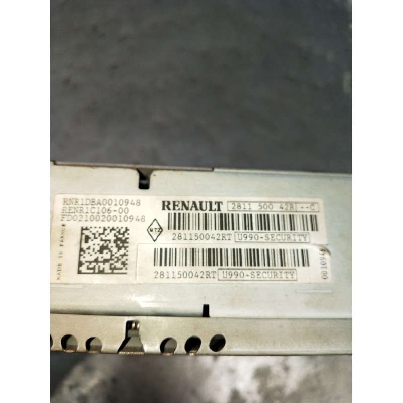 Recambio de sistema audio / radio cd para renault kangoo / grand kangoo ii (kw0/1_) 1.5 dci 85 (kw0k, kw0l, kw0b) referencia OEM