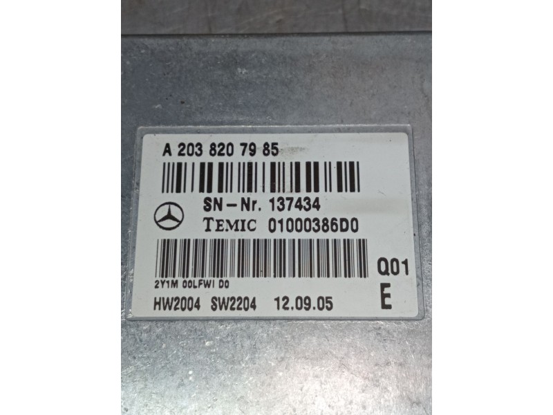 Recambio de modulo electronico para mercedes-benz clk (c209) clk 320 cdi (209.320) referencia OEM IAM A2038207985 01000386D0 C20